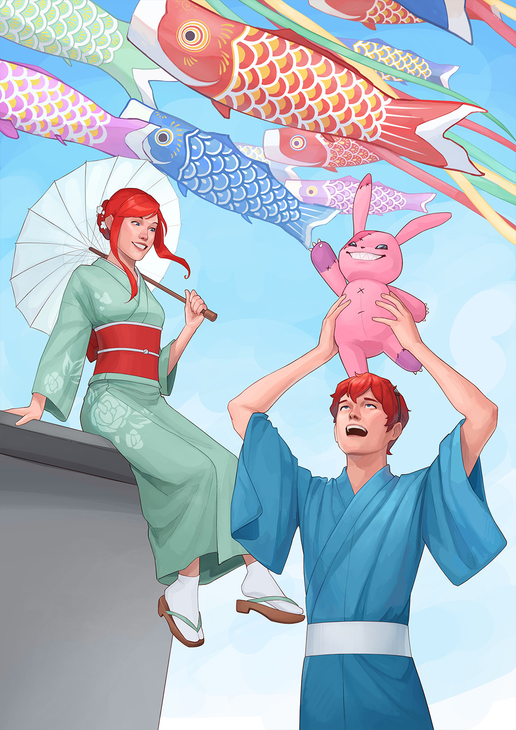 Jugando con los Koinobori