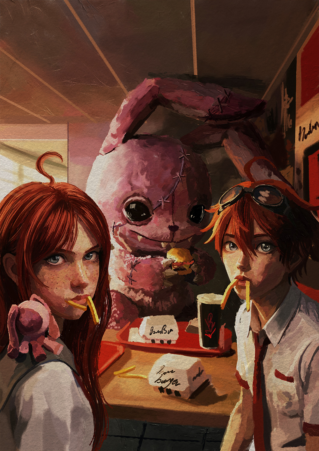 Entre papas y hamburguesas